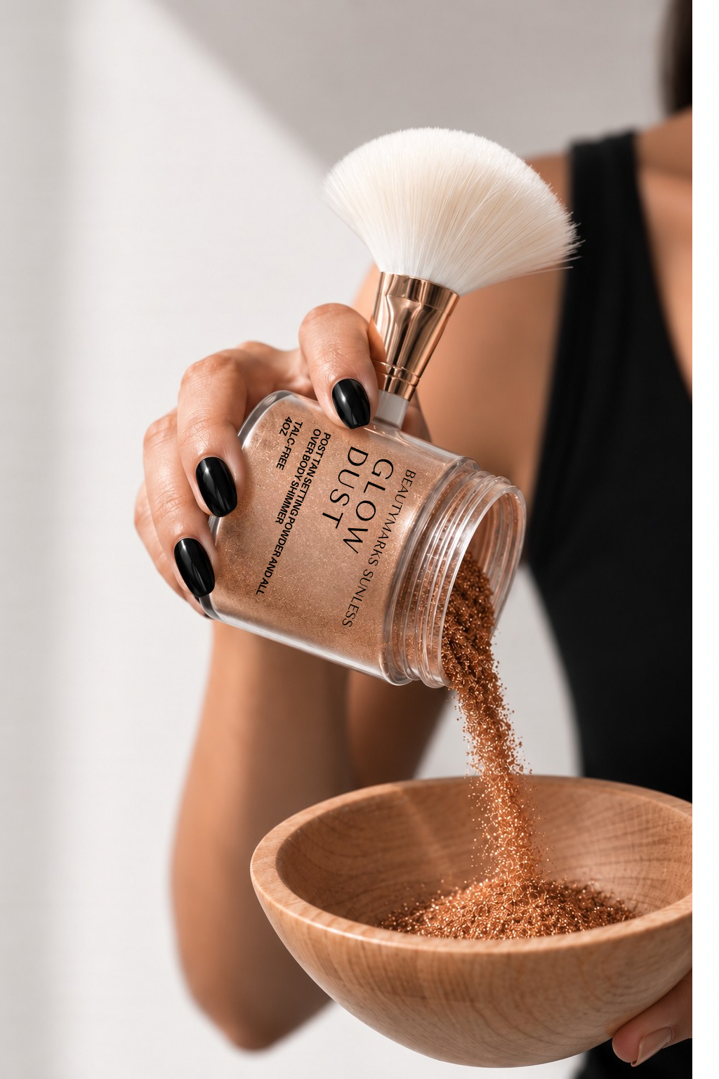 Glow Dust: Post Tan Setting Powder and All Over Body Shimmer